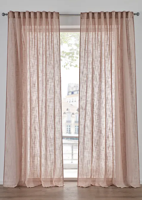 Lot de 2 rideaux textur&eacute;s, bonprix