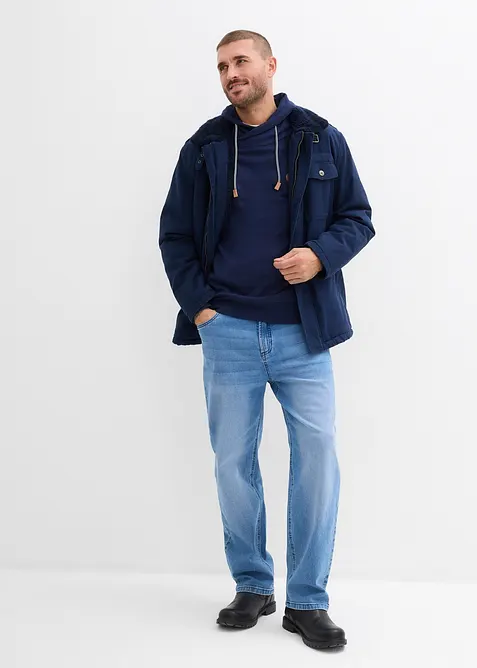 Sweatshirt mit Schalkragen aus reiner Bio-Baumwolle, bonprix