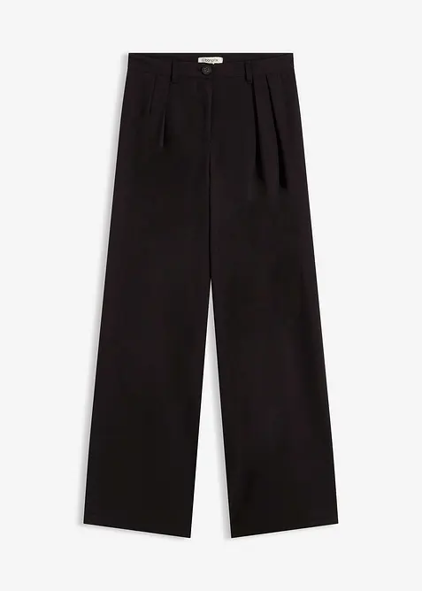 Pantalon large &agrave; pinces, bonprix