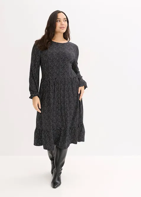 Midi-Jerseykleid aus Viskose-Mix, bonprix