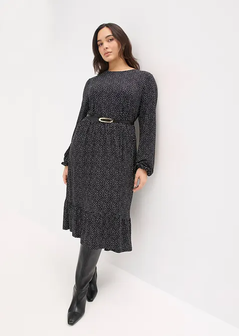 Midi-Jerseykleid aus Viskose-Mix, bonprix