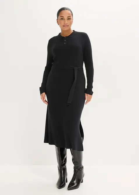 Ripp-Strickkleid aus Viskose-Mix, bonprix