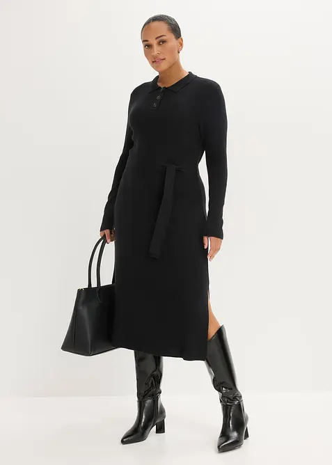 Ripp-Strickkleid aus Viskose-Mix, bonprix