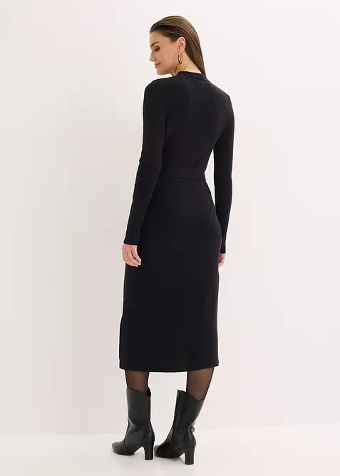 Ripp-Strickkleid aus Viskose-Mix, bonprix