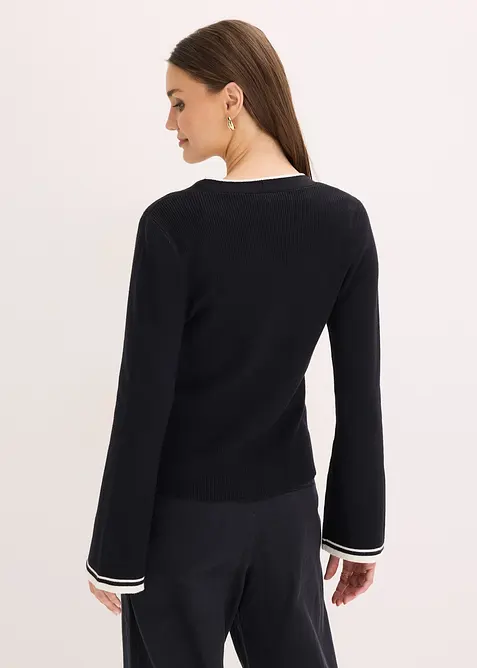 Ripp-Strickjacke aus Viskose-Mix, bonprix