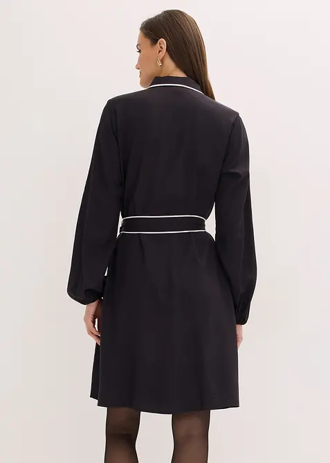 Hemdblusenkleid aus reiner Viskose, bonprix