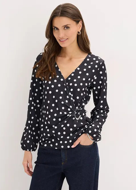 Langarmshirt aus strukturiertem Jersey, bonprix