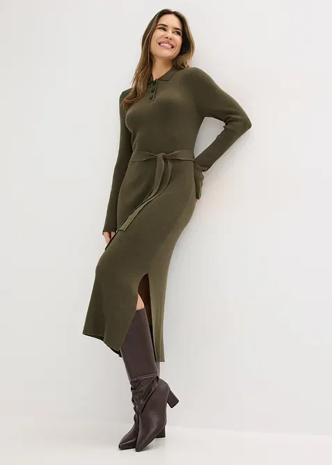 Ripp-Strickkleid aus Viskose-Mix, bonprix