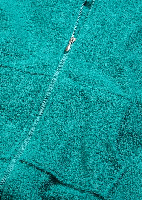 Peignoir en &eacute;ponge de coton avec fermeture zipp&eacute;e, bonprix