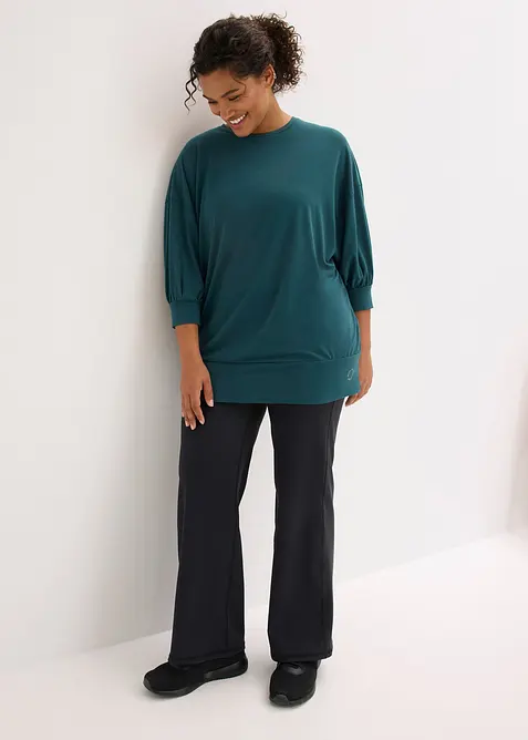 Oversized Sport-Shirt mit &frac34; Arm, schnelltrocknend, bonprix