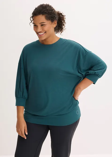 Oversized Sport-Shirt mit &frac34; Arm, schnelltrocknend, bonprix