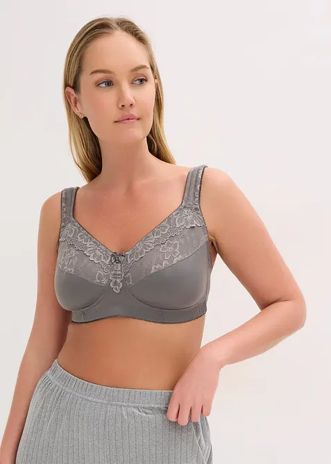 Entlastungs-BH ohne B&uuml;gel mit gepolsterten Tr&auml;gern (2er Pack), bonprix