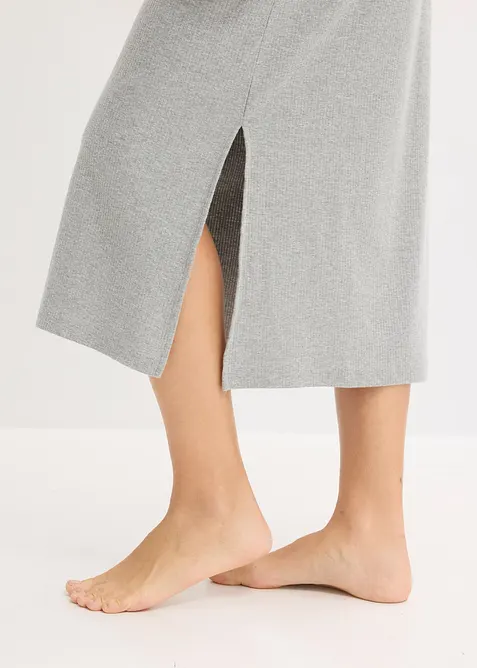 Nachthemd aus Rippe mit Knopfleiste, bonprix