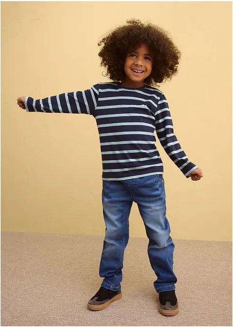 Langarmshirt aus reiner Bio-Baumwolle (2er Pack), bonprix