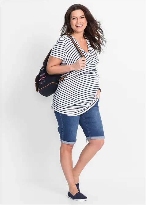 Umstandsjeans-Bermuda im Slim Fit, bonprix