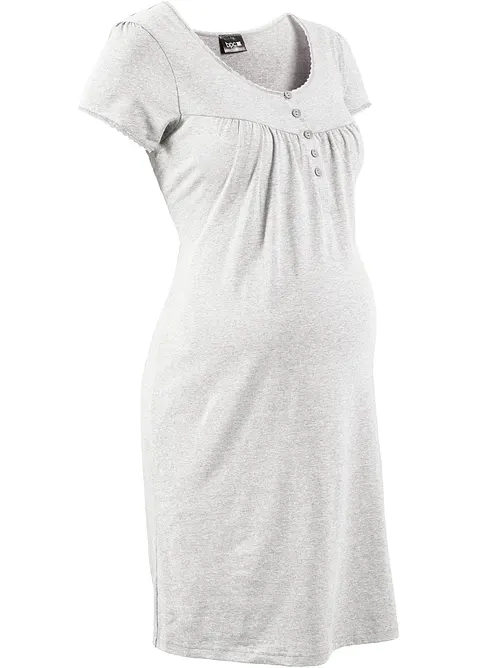 Chemise de nuit d&rsquo;allaitement coton et dentelle, bonprix
