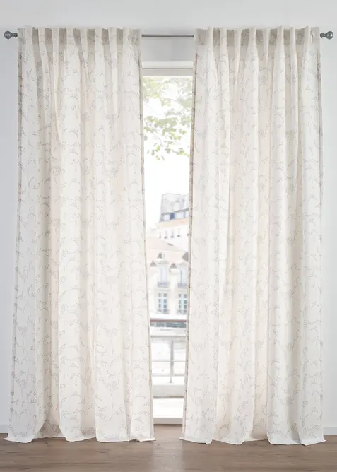 Halbtransparente Gardinen, auch in extra lang (2er Pack), bonprix