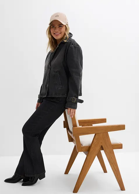 Trench court en denim, bonprix