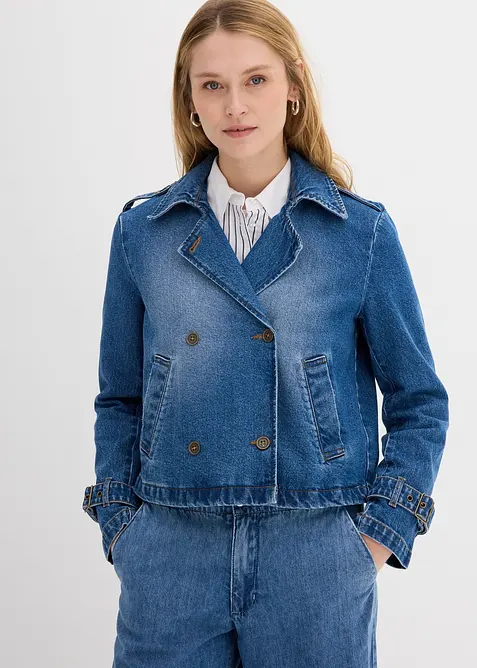 Denim Trenchjacke, bonprix