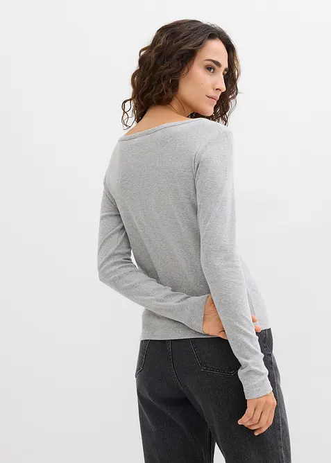 Langarmshirt aus reiner Bio-Baumwolle, bonprix