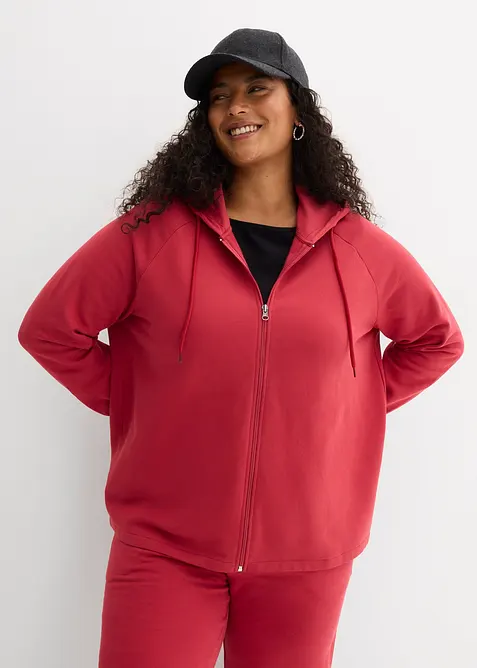 Sweat zipp&eacute; 100% coton, bonprix