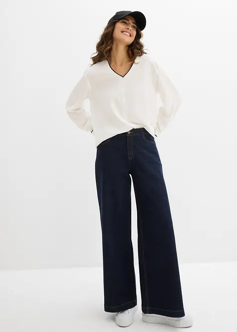 Tunikabluse aus flie&szlig;ender Viskose, bonprix