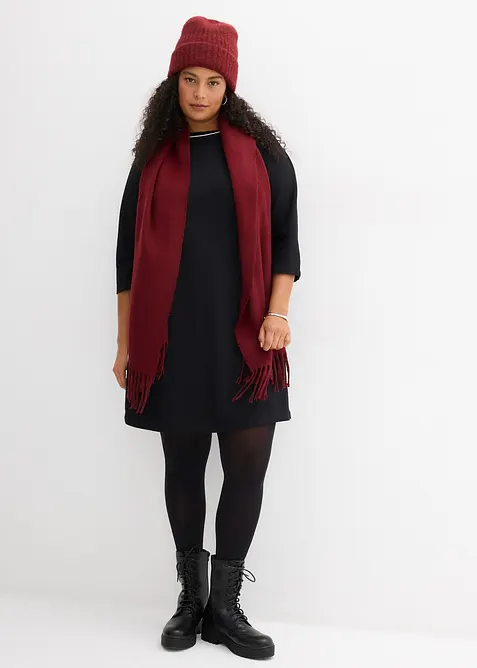 Robe en jersey &agrave; passepoil contrastant, bonprix