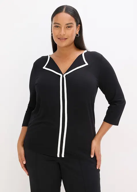 Shirt mit Kontrastblende, bonprix