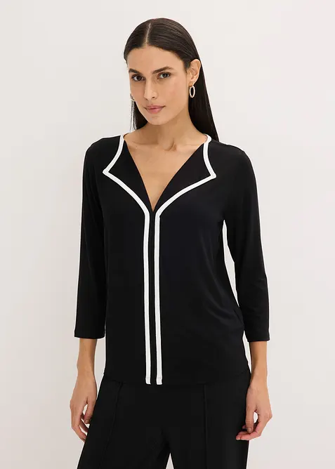 Shirt mit Kontrastblende, bonprix