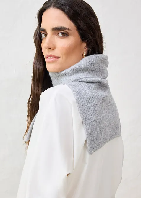 &Eacute;charpe col roul&eacute; en laine d&rsquo;alpaga m&eacute;lang&eacute;e, bonprix