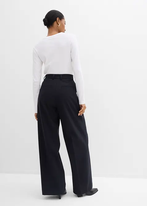 Pantalon ample &agrave; taille haute, bonprix