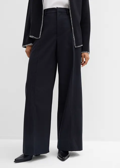 Pantalon ample &agrave; taille haute, bonprix