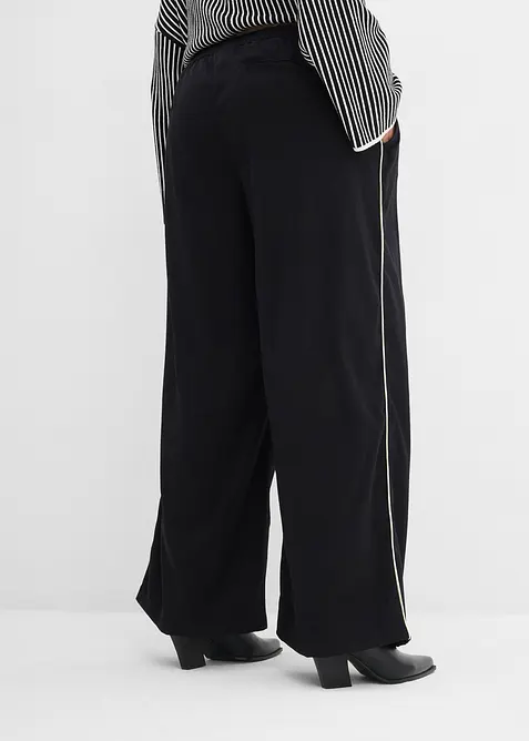 Pantalon large &agrave; pinces, bonprix