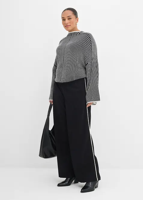 Pantalon large &agrave; pinces, bonprix