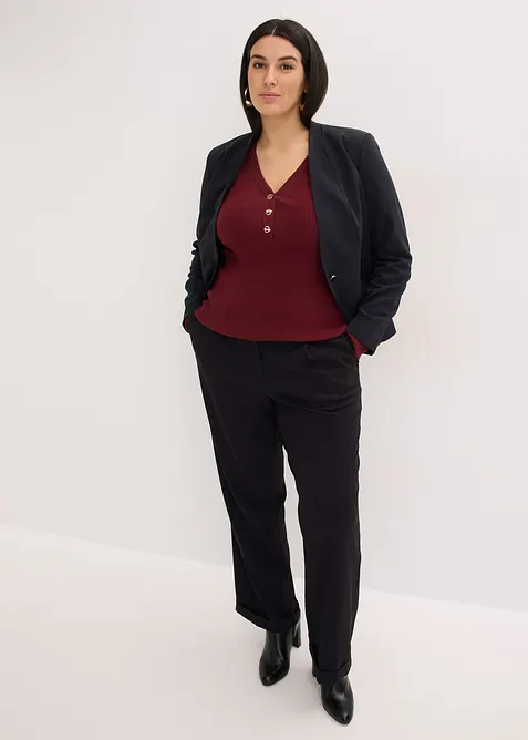 Pull c&ocirc;tel&eacute; en viscose m&eacute;lang&eacute;e, bonprix