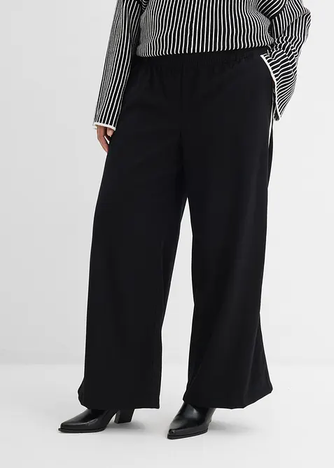 Pantalon large &agrave; pinces, bonprix