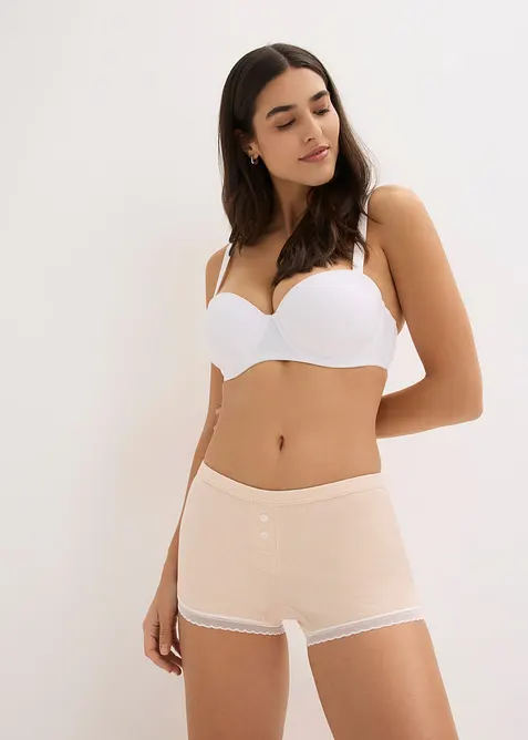 Lot de 4 boxers femme c&ocirc;tel&eacute;s avec dentelle, bonprix