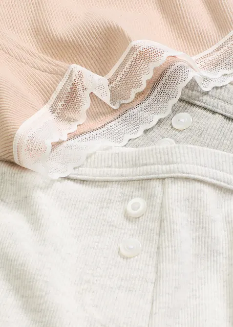 Damen Boxergerippt mit Spitze (4er Pack), bonprix