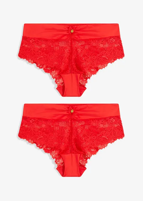 (2er Pack) Panty aus zarter Spitze, bonprix