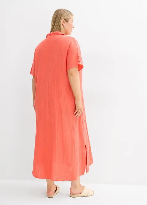 Kaftan-Kleid aus weichem Musselin, bonprix