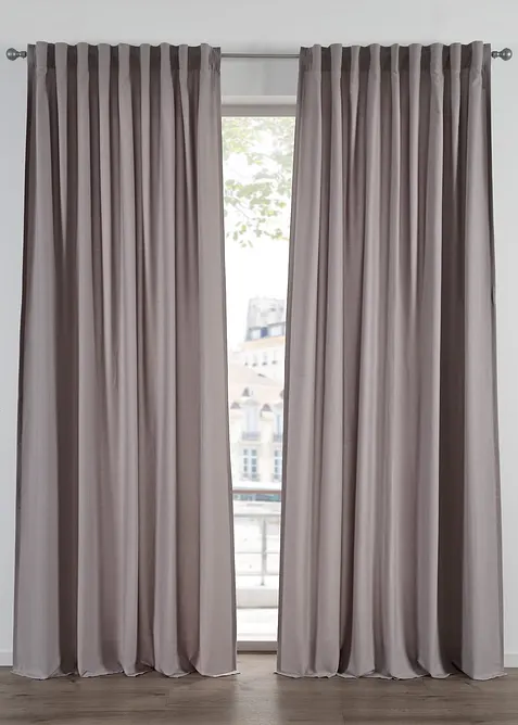 Vorh&auml;nge aus Microfaser (2er Pack), bonprix