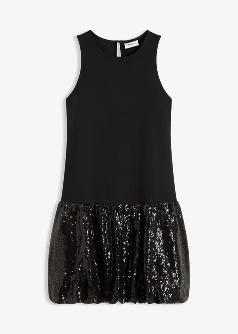 Robe &agrave; sequins en jersey milano confortable, bonprix