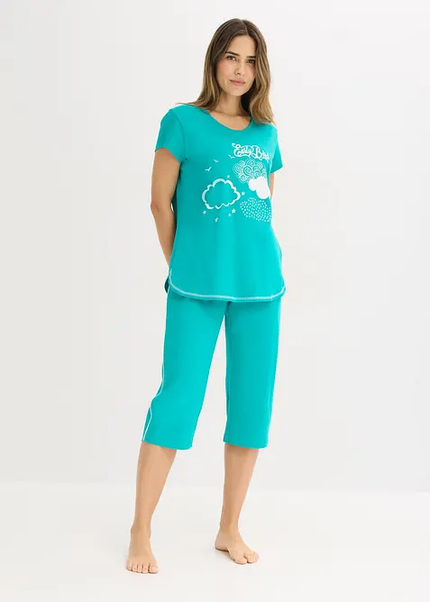 Pyjama corsaire 100% coton, bonprix
