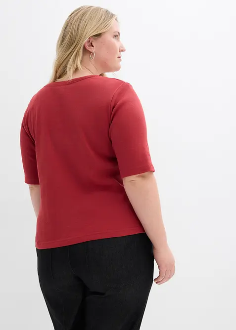 Rippshirt mit reiner Bio-Baumwolle (2er Pack), bonprix