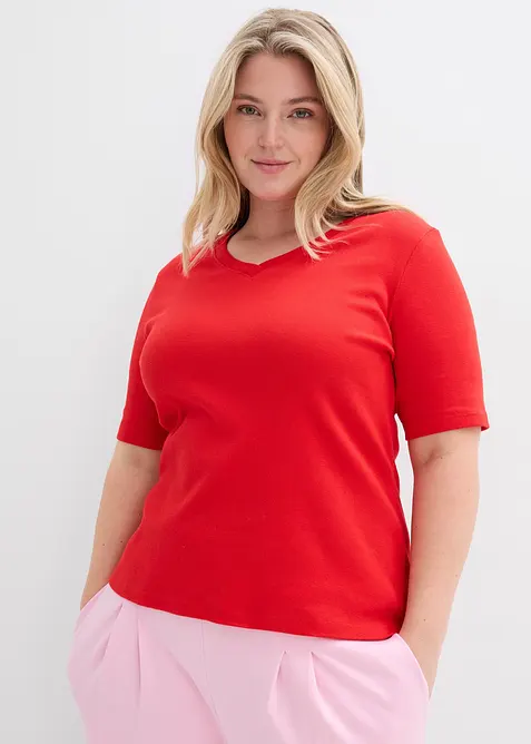 Rippshirt (2er-Pack), bonprix