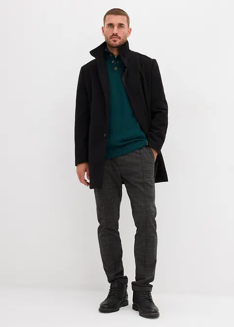 Troyer-Pullover aus weichem Baumwollmix, bonprix