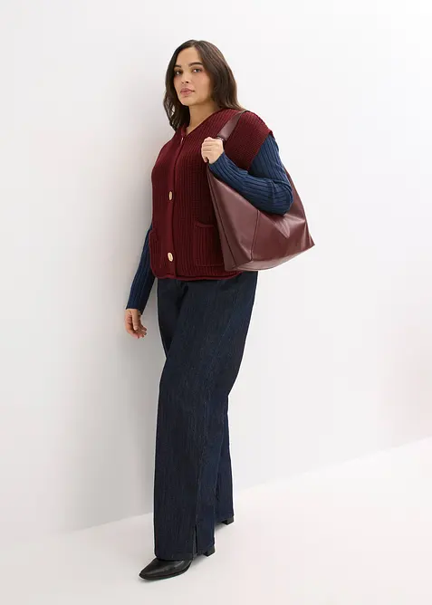 Gilet sans manches en maille avec des poches, bonprix