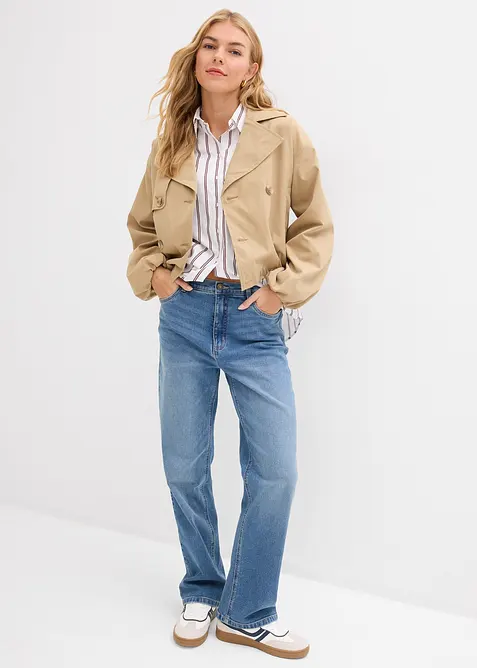 Jean ample et droit, taille haute, bonprix