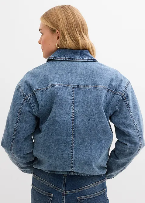 Veste chaude en jean, base bubble, bonprix