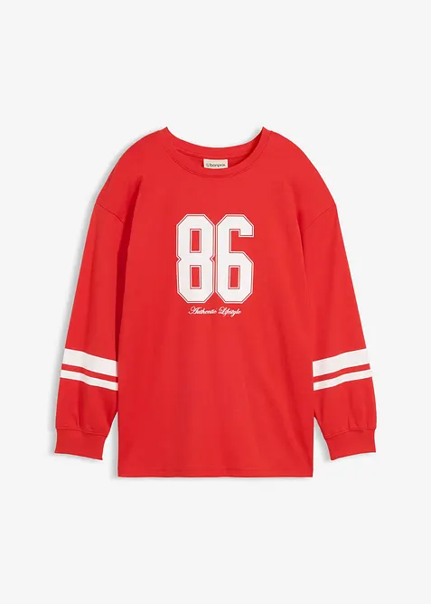 T-shirt manches longues oversize 100% coton, bonprix